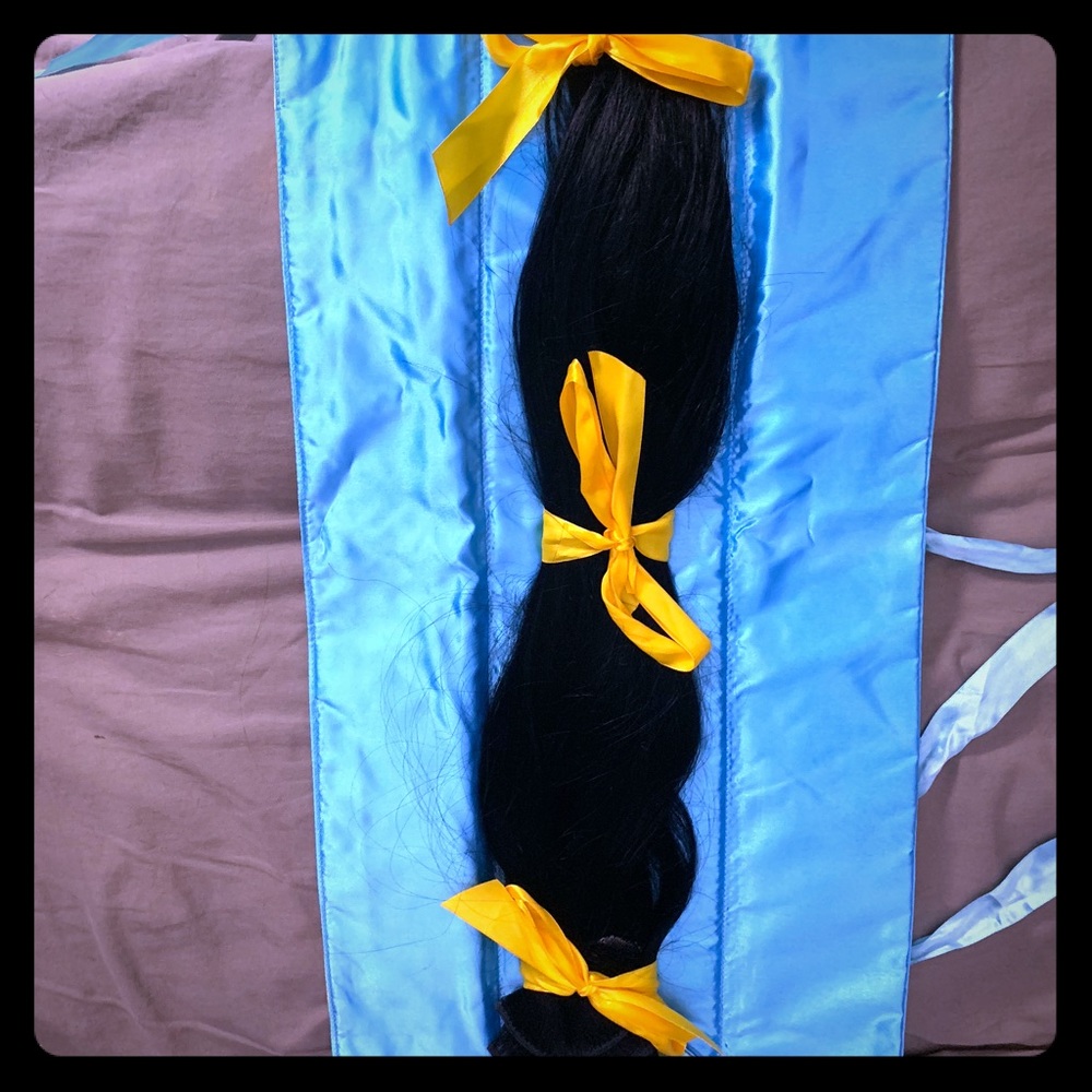 18 inches jet black hair extensions from Sally’s